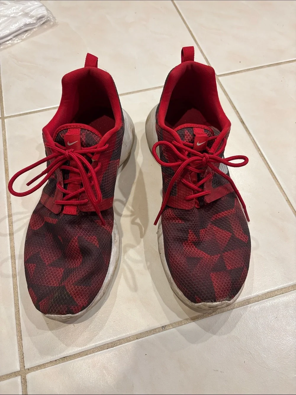 Nike Kids Red Mesh Athletic Sneakers